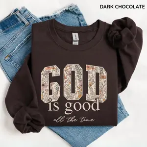 God Is Good Sweatshirt, Christian Quote Sweater, Bible Verse Crewneck, Religious Faith Sweatshirt Gift for Women