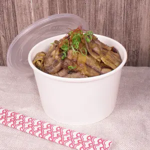 [600 ct] 28 oz Paper Food Containers | 142 mm | White