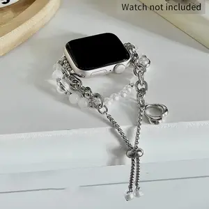 Stainless Steel Watch Band (Band Only), Fashionable Watch Band for Women, Wearable Accessories Compatible with Apple Watch Series