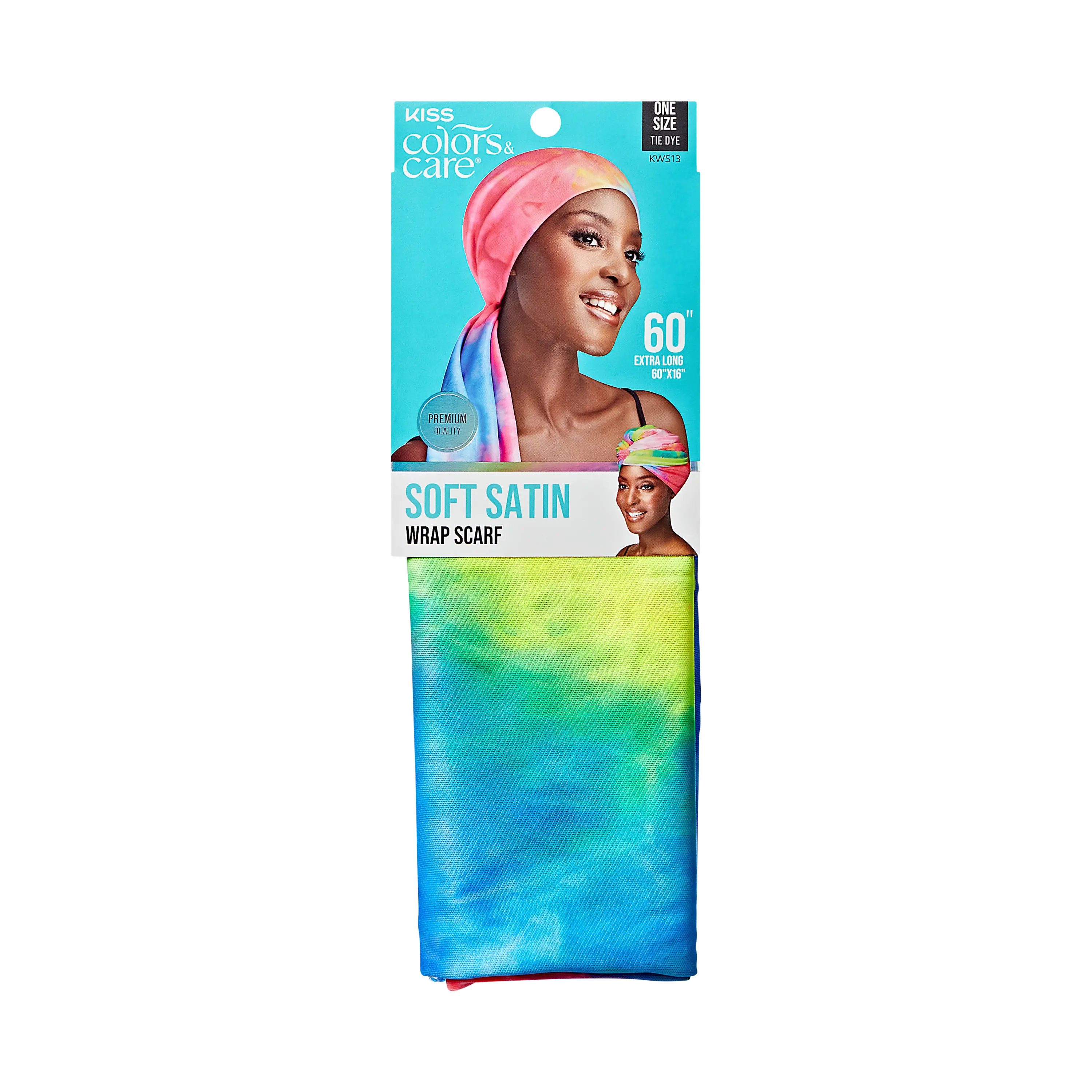 Kiss Colors & Care Soft Satin Wrap Scarf - Tie Dye | Head Scarf, Hair Scarf, 60"L x 16"W, Hair Accessories Kiss Colors & Care Soft Satin Wrap Scarf - Tie Dye | Head Scarf, Hair Scarf, 60"L x 16"W, Hair Accessories
