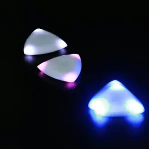 Auto LED Glowing Guitar Picks -Dazzling Colourful llluminated Guitar Plectrum for Acoustic Electric and Bass Guitar, (6 Colours)-Pink