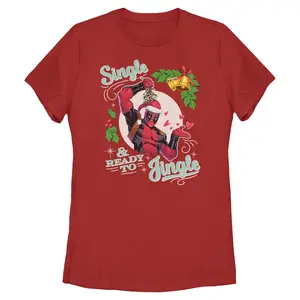 Women's Marvel: Deadpool Single and Ready to Jingle T-Shirt