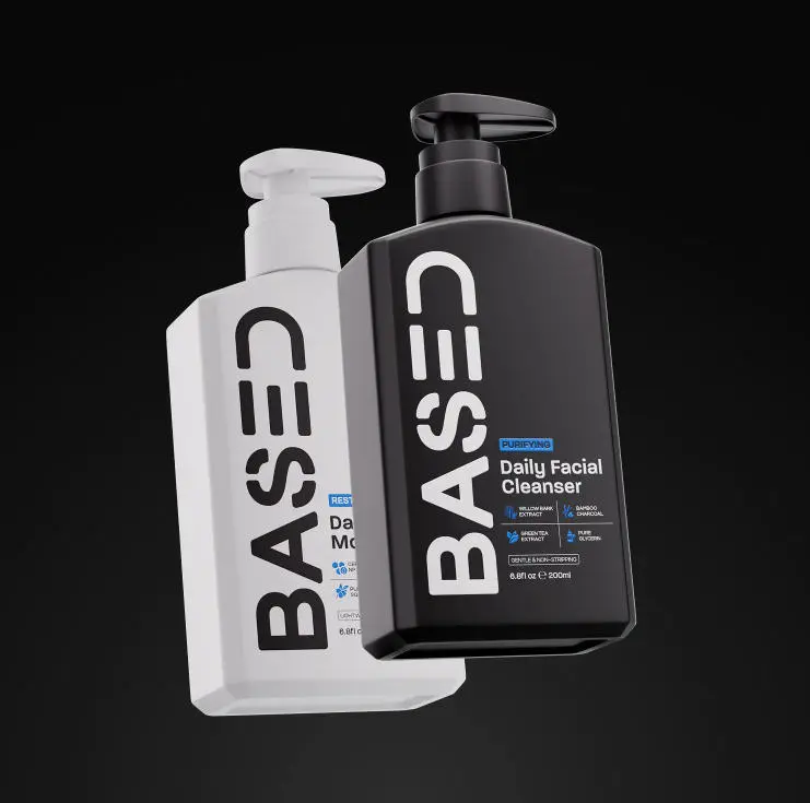 BASED Daily Skincare Set | Cleansing Milk + Repairing Moisturizing Cream | Suitable for all skin types
