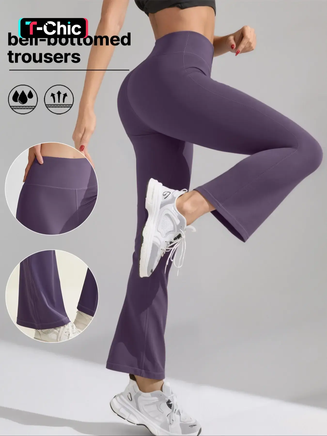 Women's High-Waisted Sporty Leggings, Active Wear, Moisture-Wicking & Ultra-Elastic Fabric, Slim-Fit Design for Yoga & Daily Wear, Sports Bottoms, Yoga Pants