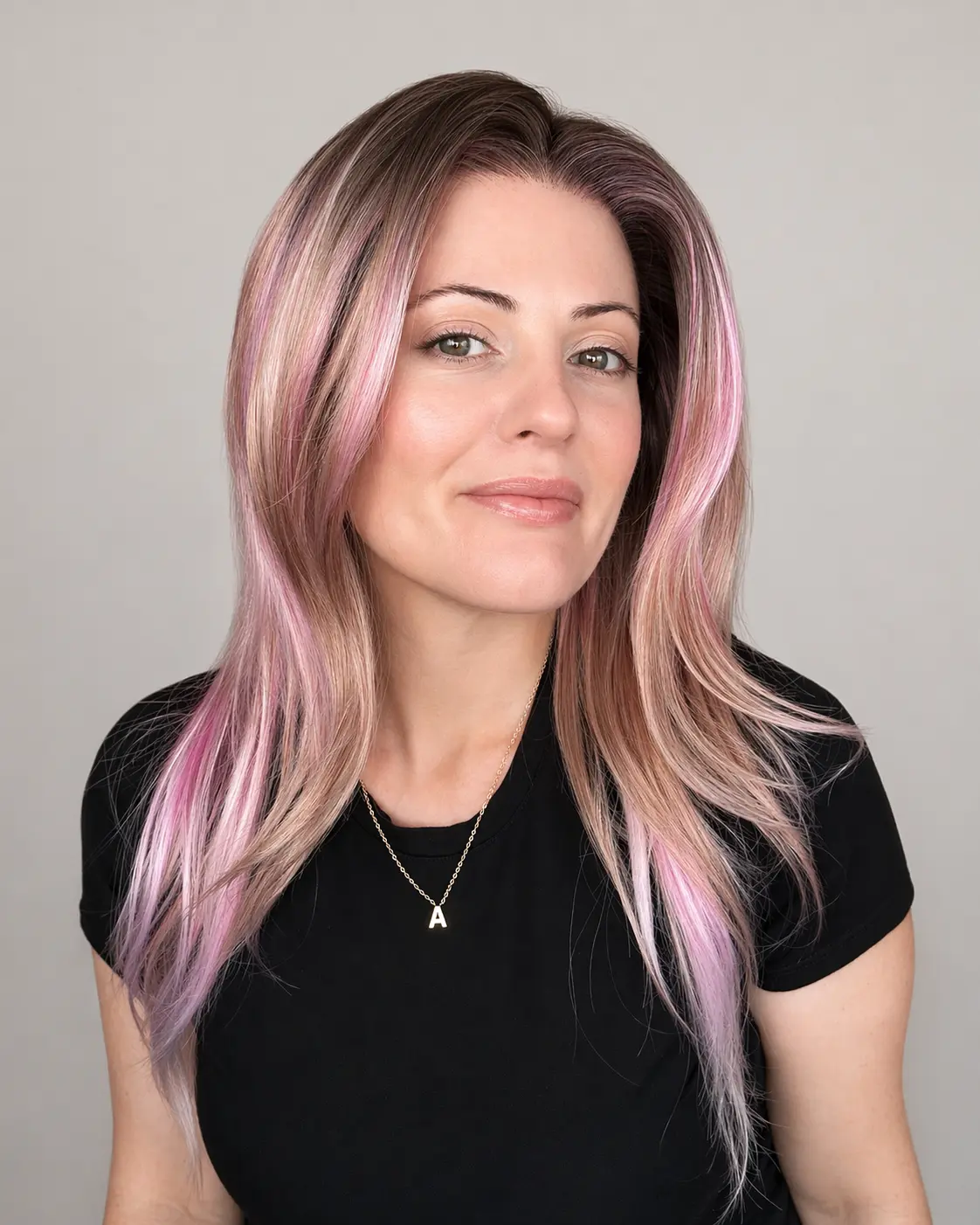 CARKIRA Penelope Synthetic Hair Wig, Cotton Candy Style, 13x4 Lace Front Wig, 20-24" Long (20" Option), Average Cap, Peekaboo Hair, Ombre Hair