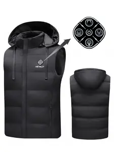 HEYALLY Men's Heated Vest for Men, Heating Vest with 23 Heating Zones, 5 Heat Levels, USB Charging (Power Bank Not Included), Lightweight Soft Shell Winter Vest for Outdoor Activities, Gifts for Dad/Him, New Year , Valentine's Day