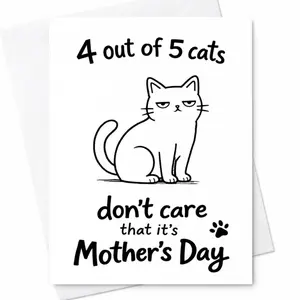 Funny Cat Mom Mothers Day Cards (Multiple Options) Cute Kitten Sarcastic Cat Lover Card Purrfect Mom Grandcat Gift From Me And Your Grandcat Funny Cat Mom Humor Gift From Kids Daughter Son Wife Pet Lover 5x7 Inch Greeting Card
