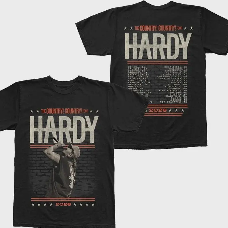 Hardy Country Country Tour 2026 Unisex T-Shirt, Gifts For Fans