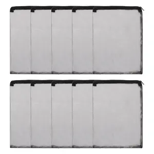 PETAXCELL Aquarium Filter Media Bags, Fish Tank Fine Mesh Bag with Zipper Reusable Versatile 16 x 12 Inch, (Black, 10pcs)/ Intended for Fish Tank/Aquarium/Pond/Activated Carbon/Ceramic Rings