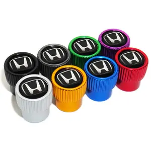 4pcs Gearwheel Style Universal Fit Sport Car Wheels Tire Air Valve Caps Stem Dust Cover Decor 8 Colors