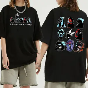 2 Sided Soloo Leveliing x Friends Sung Jin.woo Shadow Monarch Chibi Belliion Be.ru Greed lgris lron Jiima Kaiisel Shadow Giants Tank Tusk Unisex T-Shirt, Sweater And Hoodie