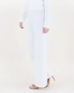 Honeycomb Stitch High Waisted Wide Leg Knit Pants