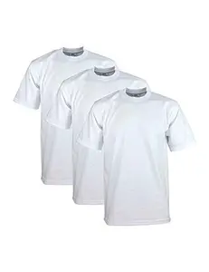 Pro Club Men's 3-Pack Heavyweight Cotton Short Sleeve Crew Neck T-Shirt