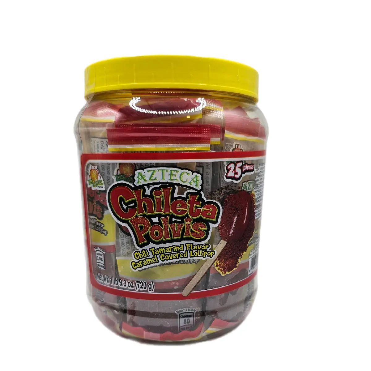 Chileta Polvis - chili tamarind flavor caramel covered lollipop (25 pieces)