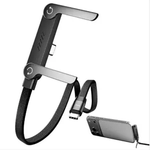 Super Fast Charging Stand Data Line Invisible Stand Flat Charger Dual-In-One USB-C Charging Box Side Standing Foldable Quick Charge