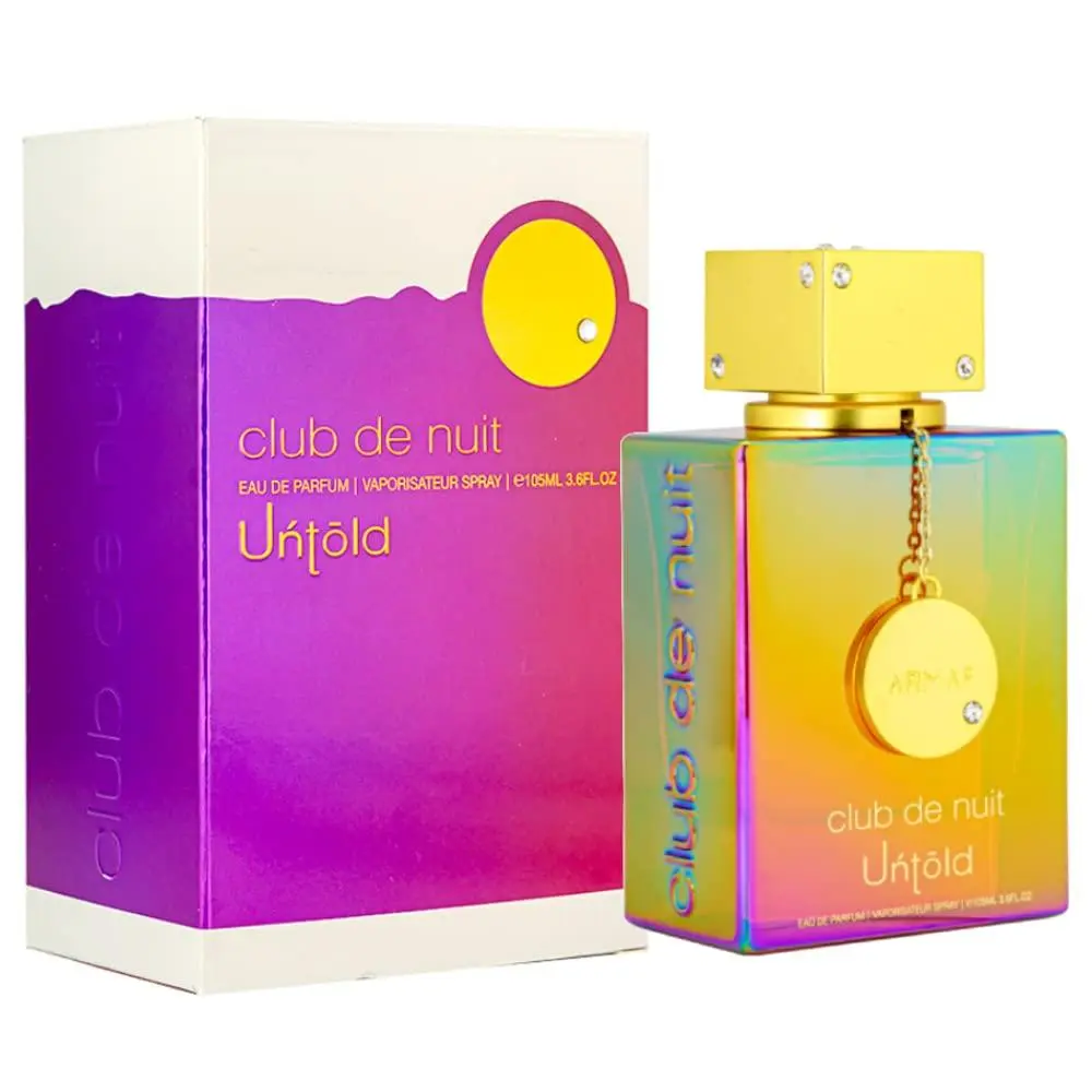 Armaf Club De Nuit Untold Eau De Parfum Spray, 3.6 oz - Unisex Scent with Saffron, Jasmine, Amberwood, Ambergris, Fir Resin, Cedar Eau De Perfum Edp Liquid
