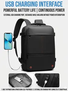 High-Quality Business Laptop Backpack with USB Charging Port, Large Capacity Waterproof Commuter Bag, Multi-Compartment Design for 15.6 Inch Laptops