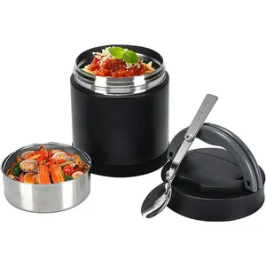 Thermo for Hot  33.8OZ, Vacuum Insulated  Jar for Adults, Stainless Steel Soup Thermo Wide Mouth Leakproof Lunch Containers with Spoon for School Office