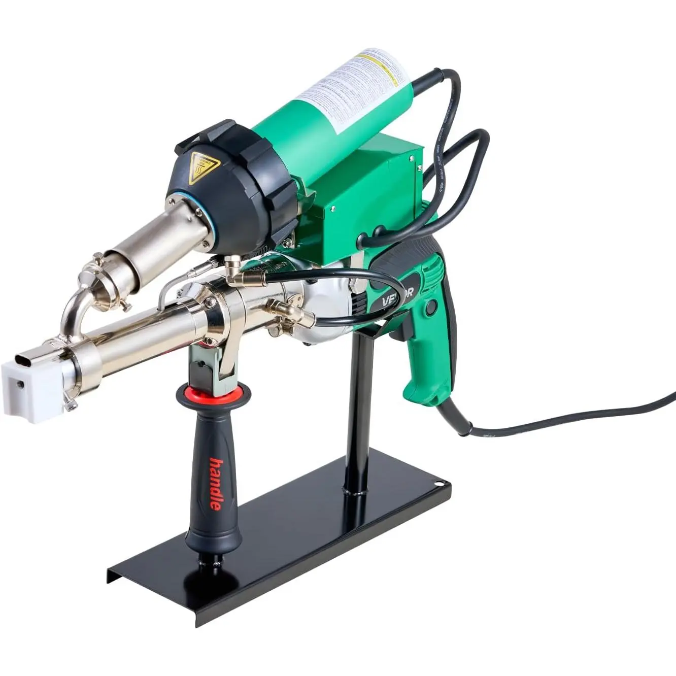 VEVOR Handheld Plastic Welding Extruder 800W Hitachi Motor 0.79in Weld Width 360° Nozzle Dual Heating System for PP PE PVC HDPE Membrane Pipe Plate, Digital Control, 0.04-0.79In, Digital Controller