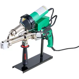 VEVOR Handheld Plastic Welding Extruder, 800W Hitachi Motor Extrusion Welding Gun - 0.79 in Weld Width & 360 °   Nozzle, Dual Heating System PP PE PVC HDPE Extrusion Welder for Membrane Pipe Plate