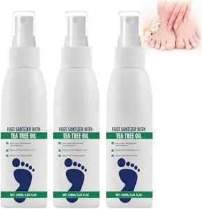 Tea Tree Oil Foot Spray | Advanced Foot & Nail Care Spray for Athlete's Foot, Cracked Heels, Nail Fungus & Dry Skin | Moisturizing Deodorant with Natural Tea Tree Oil | Foot Sanitizer for Itchy Skin, Ringworm & Jock Itch