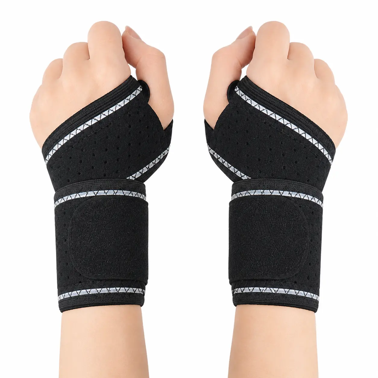 2 Pack Wrist Guards, Adjustable Compression Wraps Made with Flexible Mesh for Tenosynovitis Support, Fitness, and Daily Wrist Protection, Flexible Mesh Moves With Your Wrist, Mesh Keeps Wrists Cooler
