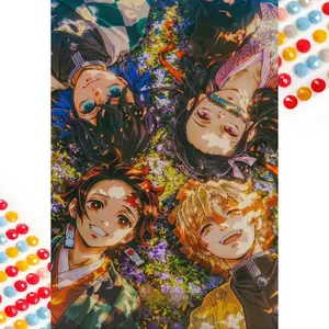 5D DIY Full Drill Diamond Painting - Diamond Painting Kit Anime Characters Mosaic Canvas DIY Wall Art, Home Wall Decoration