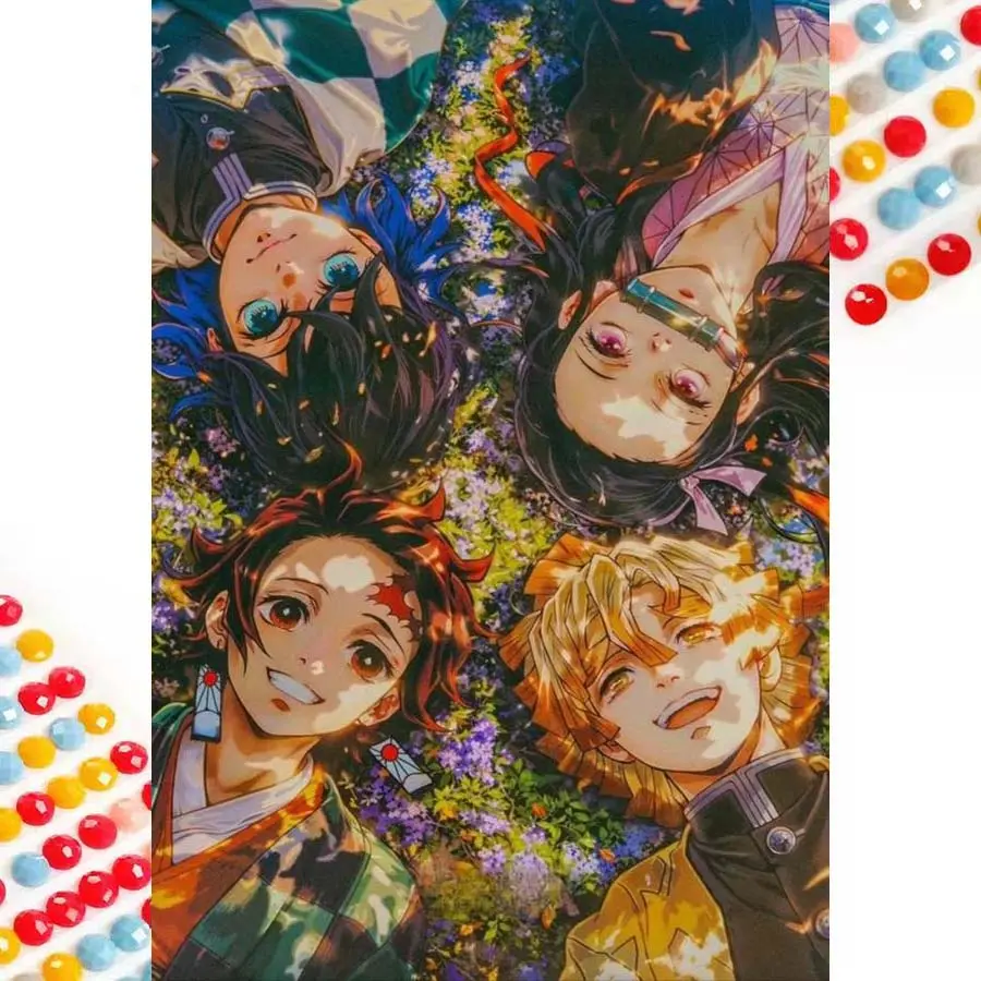 5D DIY Full Drill Diamond Painting - Diamond Painting Kit Anime Characters Mosaic Canvas DIY Wall Art, Home Wall Decoration, Anime Design, Crafts