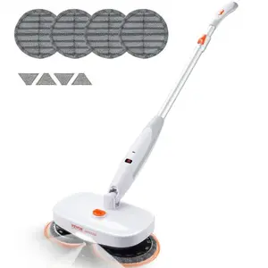 VEVOR Cordless Electric Spin Mop with Water Tank – 40min Battery, LED Light, Dual Heads & Microfiber Pads for Hardwood & Tile Floors
