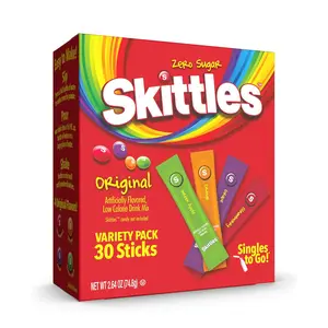 Skittles Singles to Go Variety Pack, Powdered Drink Mix, Zero Sugar, Low Calorie