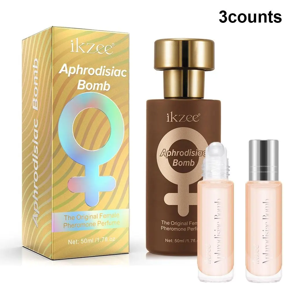 Ikzee Women's Perfume Set, Buy One Get Two Free, 50ML Rollerball Fragrance, Pheromone Scent, Value Pack, Extra Volume No Price Increase