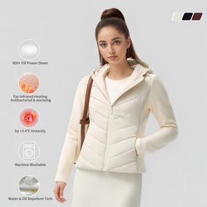 S&W trench coat women-puffer jacket- jacket women-winter clothes women-Warm jacket-Suitable for winter outings Tops Womenswear Basic Casual Long Sleeve White puffer jacket women