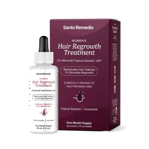 Santo Remedio Women’s Hair Regrowth Treatment, Helps Stimulate Hair Growth and Reduce Hair Loss, Contains 2% Minoxidil, Clinically Proven Ingredient, Fragrance Free