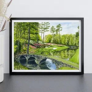 Augusta National Golf Club Print (no text) | The Masters Golf Course Poster | Golf Wall Art Print | Hole No.12 Amen Corner | Golfer Gifts