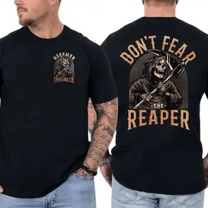 Don’t Fear The Reaper T-Shirt, Grim Reaper Worker Tool Graphic, Workman Trading Co Graphic Shirt for Blue Collar Workers & Tradesmen, Gift for Hardworking Men