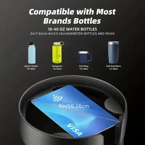 Car Cup Holder Expander - Adjustable Base for Sizes 24/36/46oz, 32/40oz & Large Bottles 3"-3.9" (16-40oz) - Cute Car Accessory