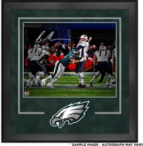 Brandon Graham Philadelphia Eagles Deluxe Framed Autographed 16" x 20" Sack Fumble Super Bowl LII Champions Photograph - Fanatics Authentic Certified