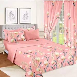 8 PCS BEDDING SHEET SET BEAUTIFUL FLOWER SET .