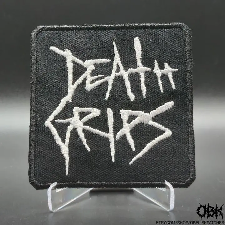 Death Grips Patch  Embroidered Canvas Patch Multiple Sizes, Iron On Patch, Velcro Patch