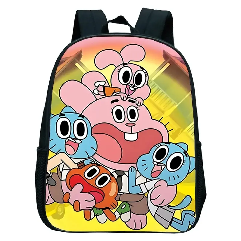 The Amazing World of Gumbal Backpack Schoolbag for Womens Mens Funny Cartoon Bookbag Anime Backpack Gift
