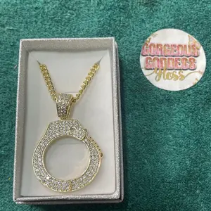 Bling Handcuffs Gold Filled fashion necklace