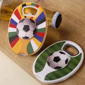 Magnetic Football Bottle Opener Beer Cap Openers 2 Pcs Can opener Metal Holiday Gift for Beer Lovers Dad Home Kitchen Restaurant Bar Bartender Accessories