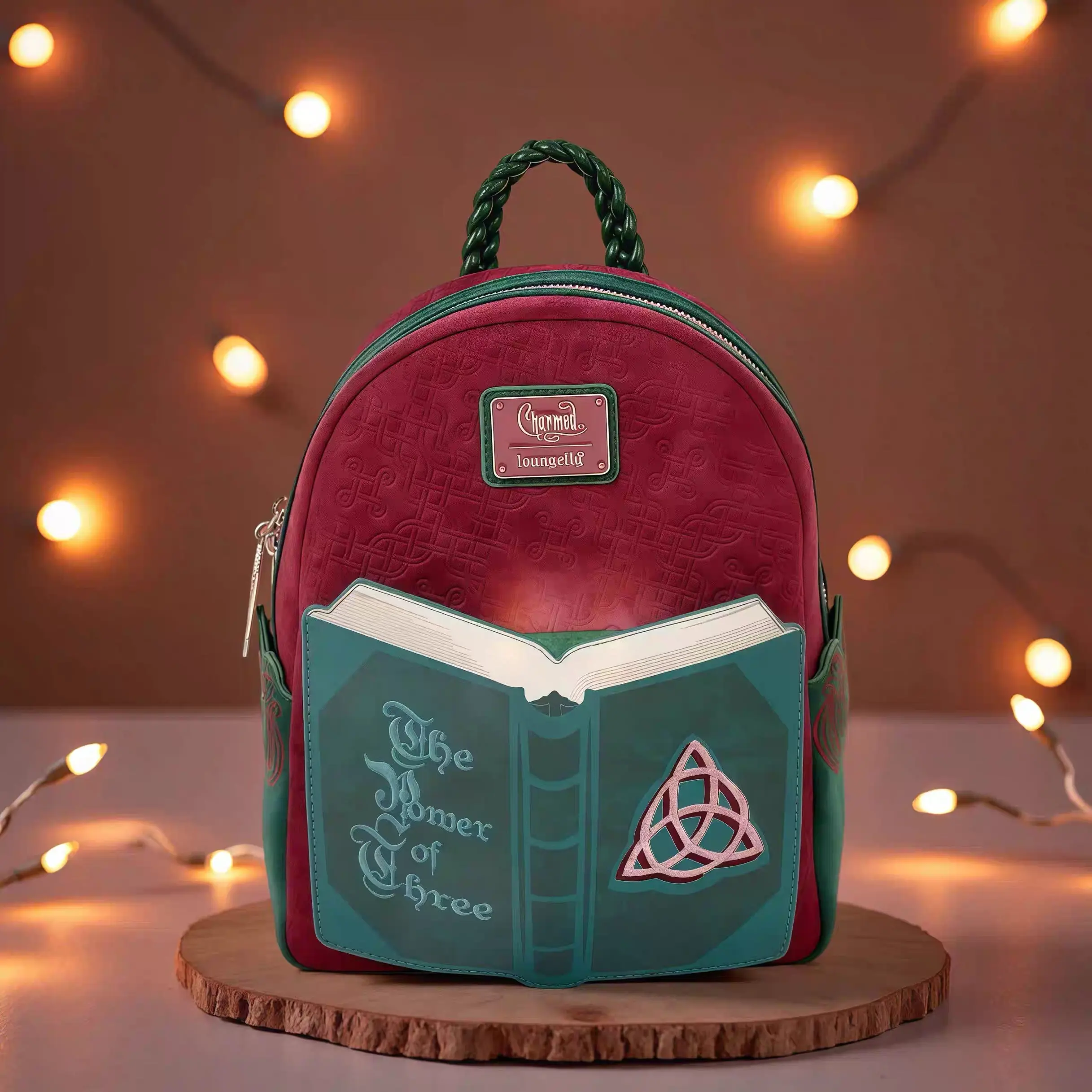Loungefly x Charmed Book of Shadows Glow‑in‑the‑Dark Mini Backpack for Women