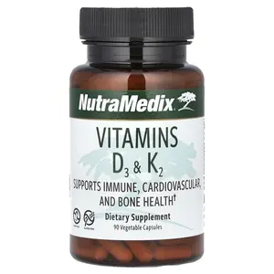 NutraMedix Vitamins D3 & K2, 90 Vegetable Capsules
