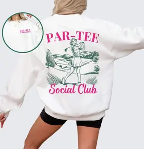 Par Tee Social Club Sweatshirt Women's Golf Sweater, Retro Golfer Graphic
