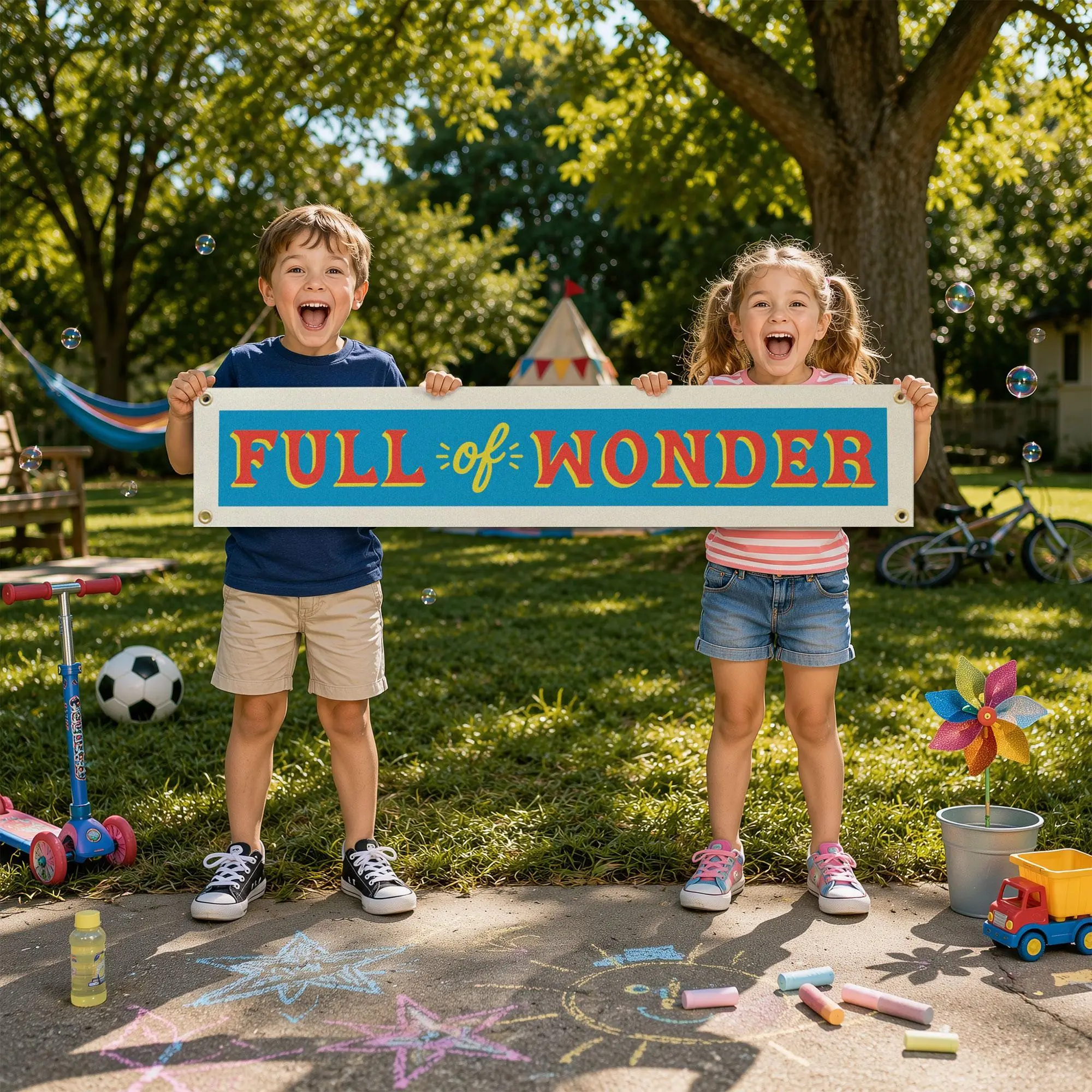 Full of Wonder Felt Banner