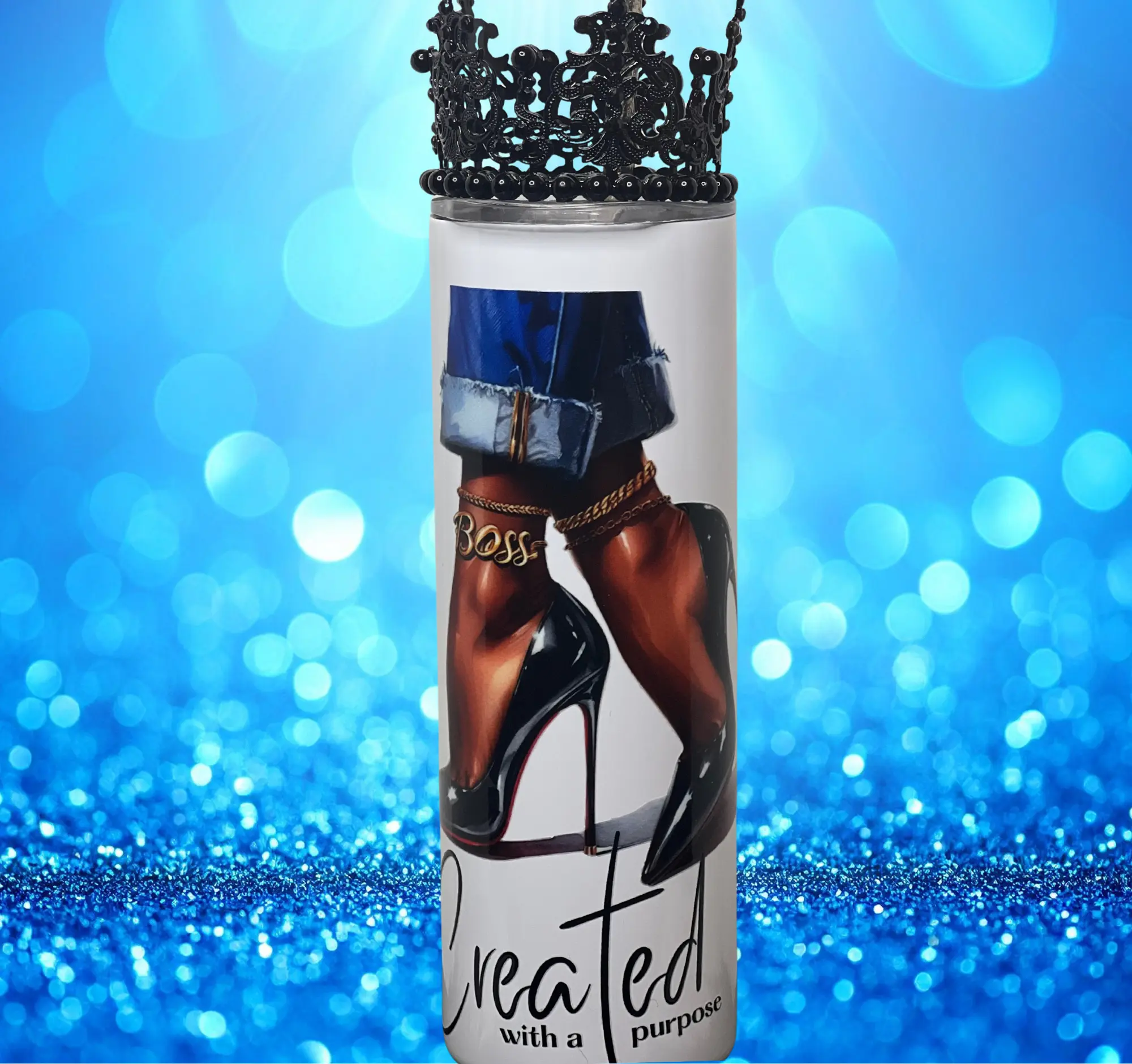 Created with a Purpose – Boss Queen Crown Tumbler