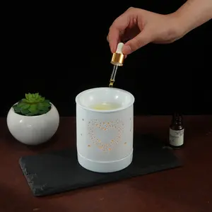 Ceramic Essential Oil Diffuser Lamp, Tea Candle Warmer Base, Aromatherapy Burner, Spa Therapy Home Decor, Relaxing Fragrance Diffuser