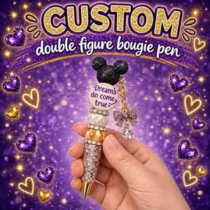 CUSTOM extended double figure bougie pen with charm