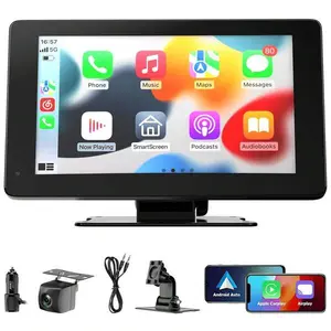 7" Wireless CarPlay & Android Auto Portable Display – 1080P HD Touchscreen with Backup Camera, FM Transmitter, Mirror Link for Older Cars – GPS Navigation & Voice Control
